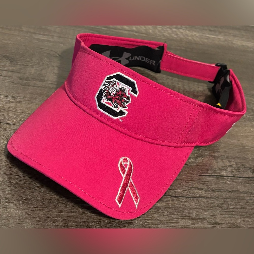 UA South Carolina Breast Cancer Awareness Visor- PINK, OSFA, Unisex
